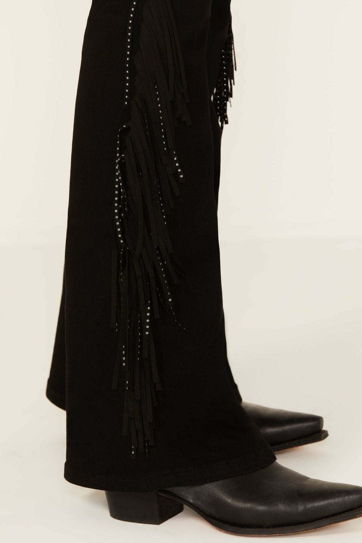 Idyllwind Bordeaux Gypsy High Rise Stretch Studded Flare Jeans