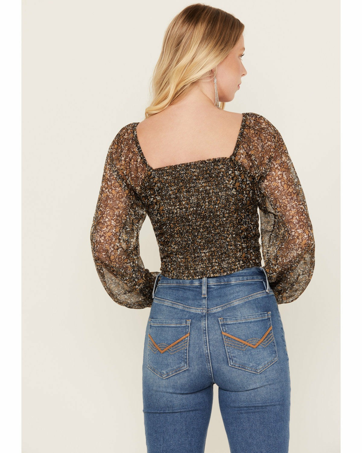Idyllwind Susie Ditsy Floral Print Long Sleeve Top