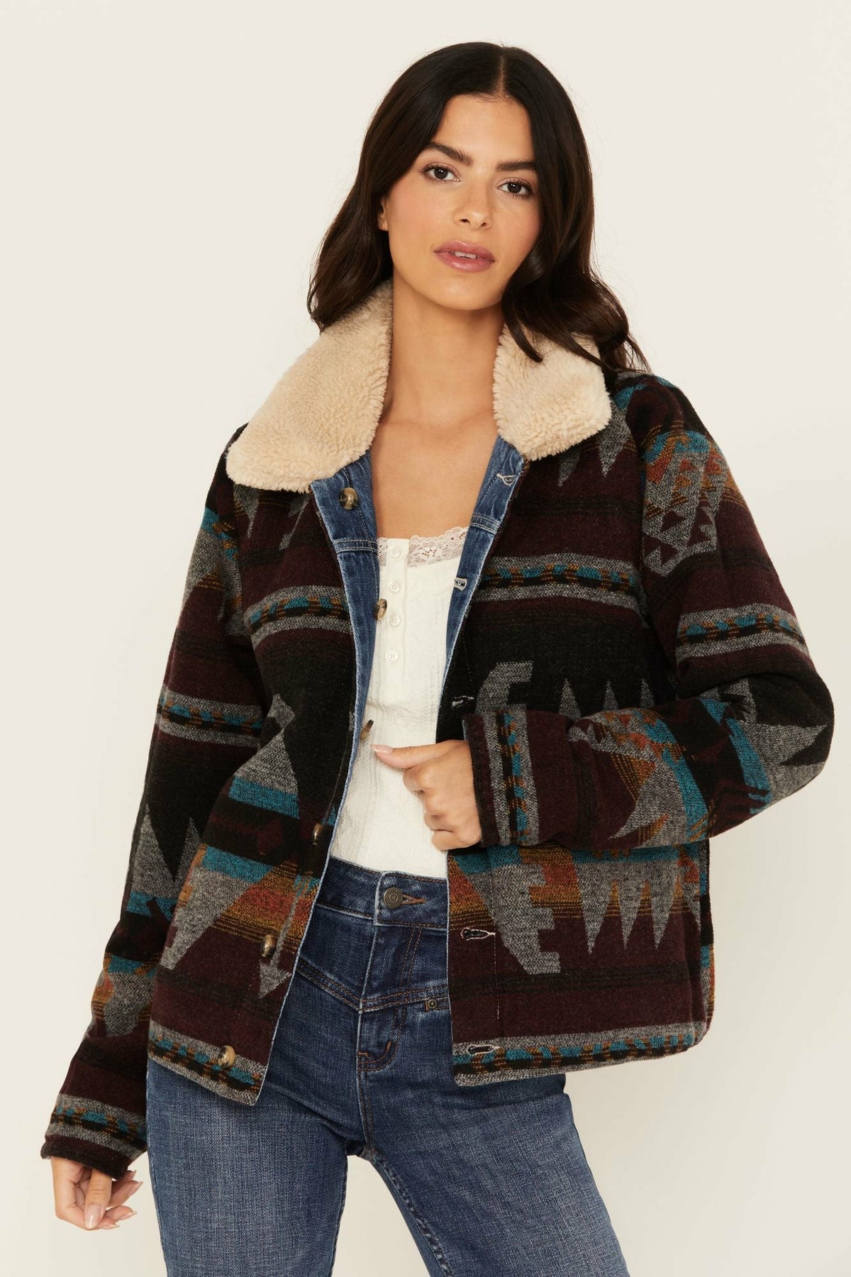 Idyllwind Alcott Reversible Denim / Blanket Jacket