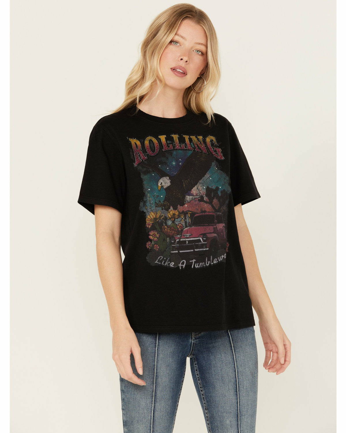 Idyllwind Rolling Rhinestone Short Sleeve Graphic Tee