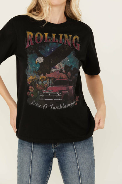 Idyllwind Rolling Rhinestone Short Sleeve Graphic Tee