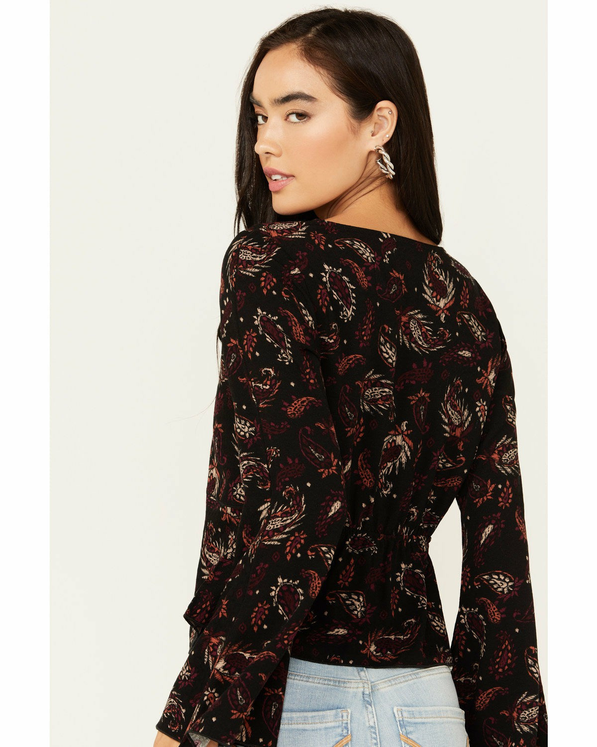Idyllwind Tara Tie Front Bell Sleeve Blouse