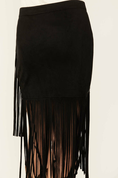Idyllwind Shiloh Asymmetrical Faux Suede Skirt