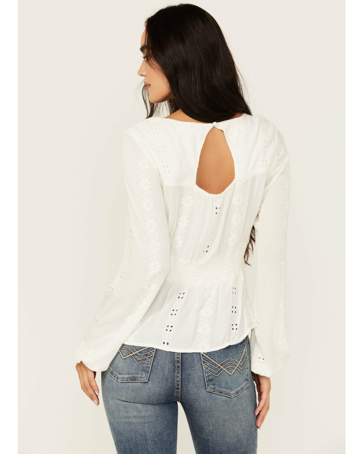 Idyllwind Teel Eyelet Keyhole Blouse