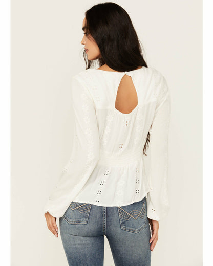 Idyllwind Teel Eyelet Keyhole Blouse