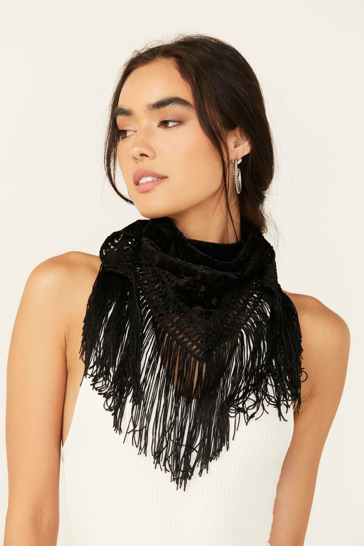 Idyllwind Camillia Velvet Burnout Fringe Scarf