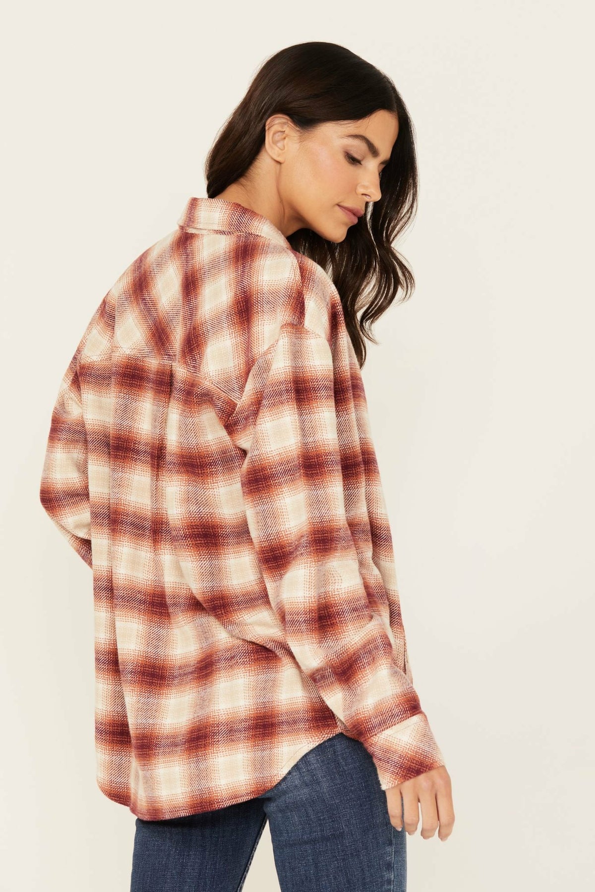 Idyllwind Roby Plaid Print Long Sleeve Snap Shirt