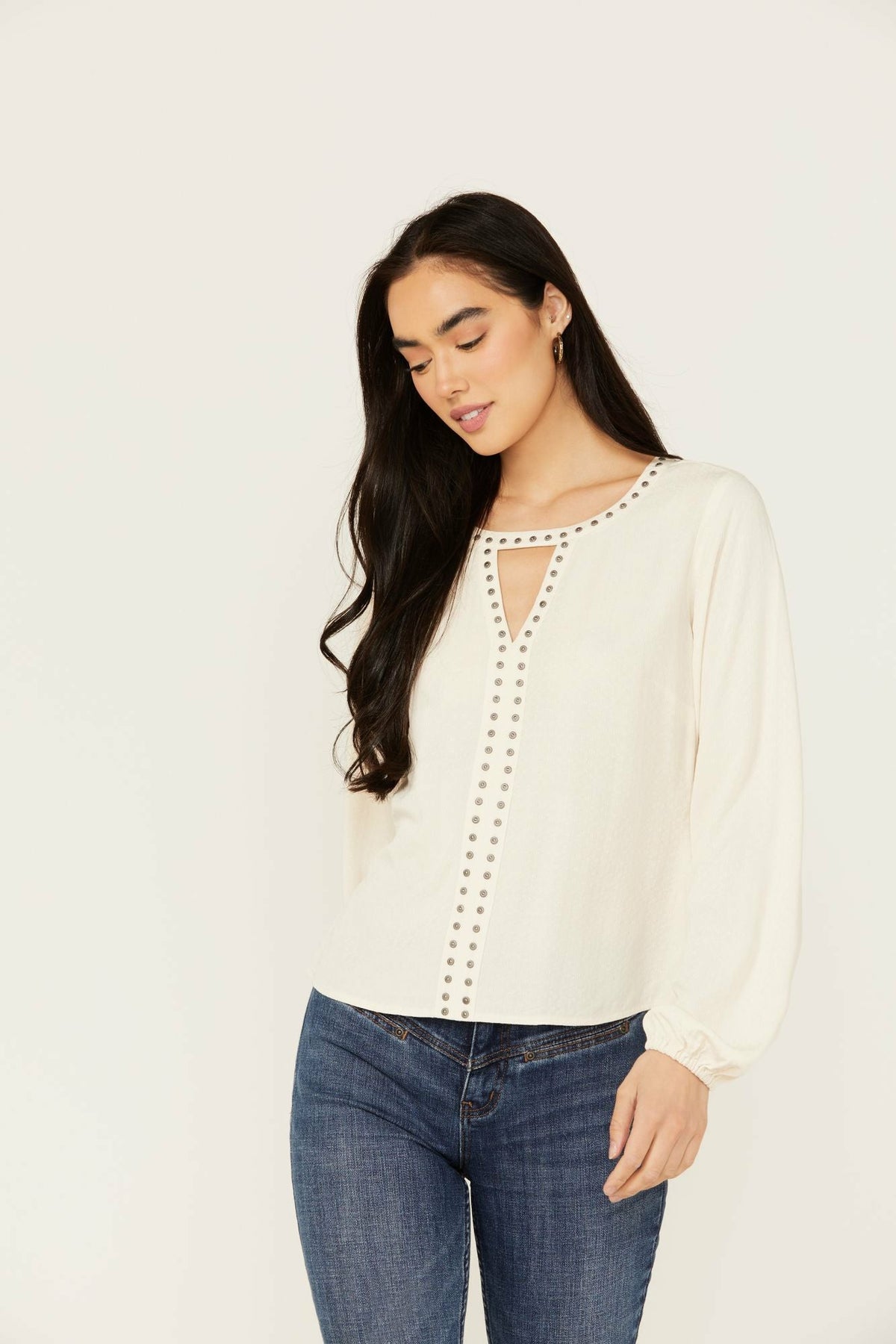 Idyllwind Elenora Studded Jacquard Top