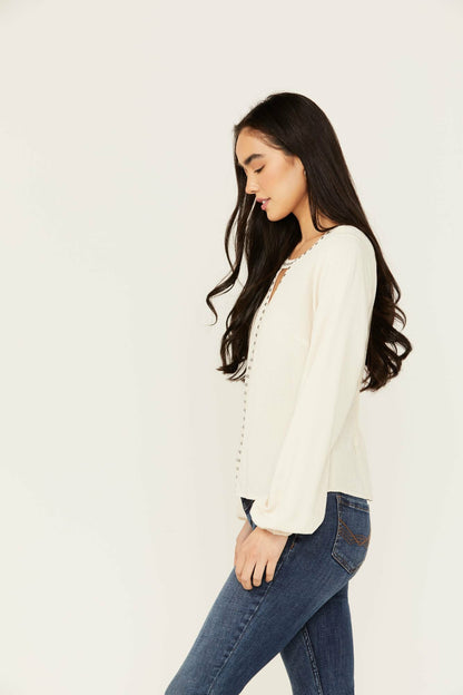 Idyllwind Elenora Studded Jacquard Top