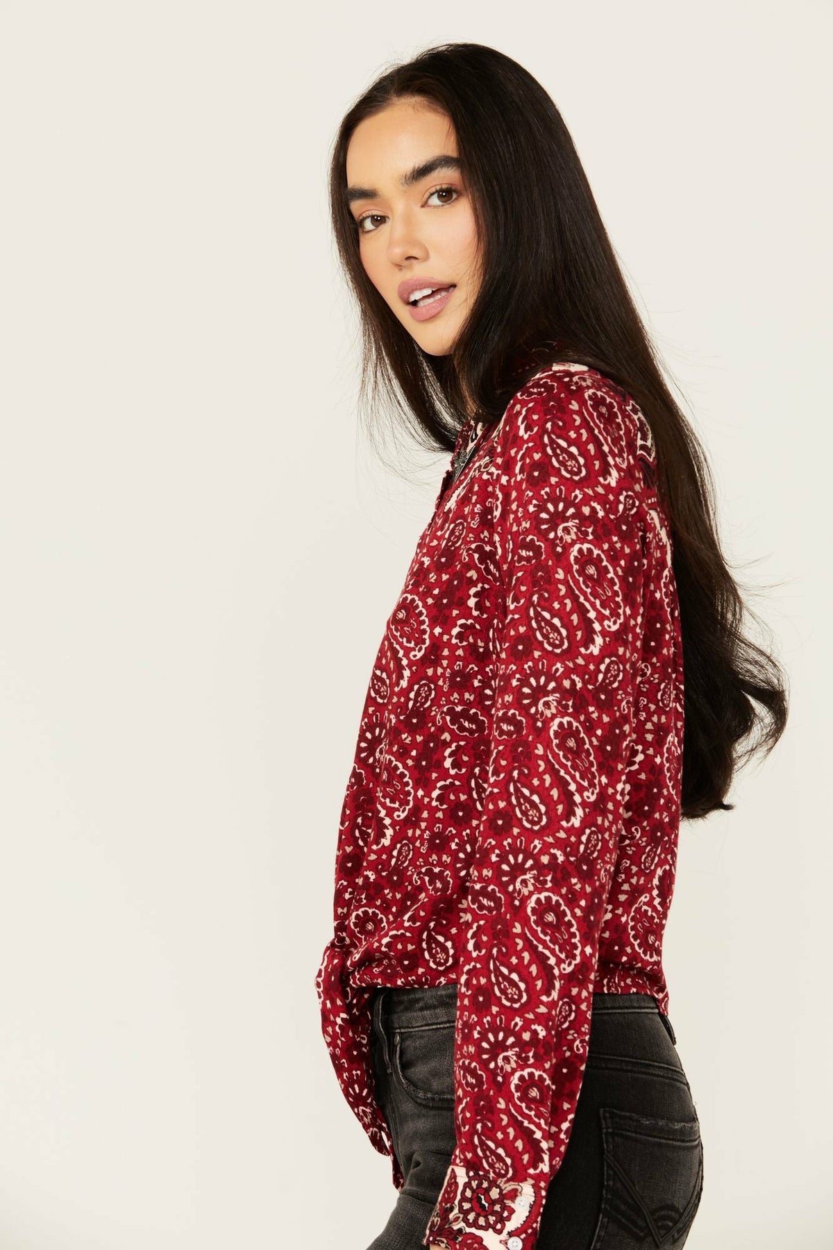 Idyllwind Erwin Printed Tie Front Shirt
