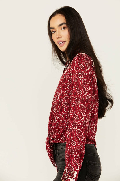 Idyllwind Erwin Printed Tie Front Shirt
