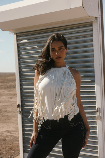 Idyllwind Madie Faux Suede Fringe Tank