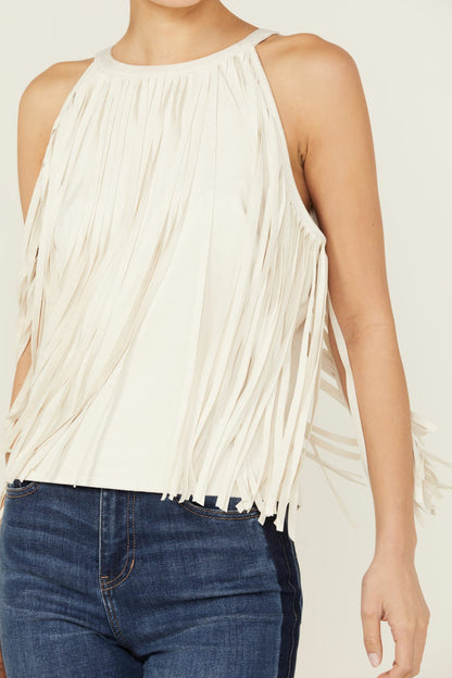 Idyllwind Madie Faux Suede Fringe Tank