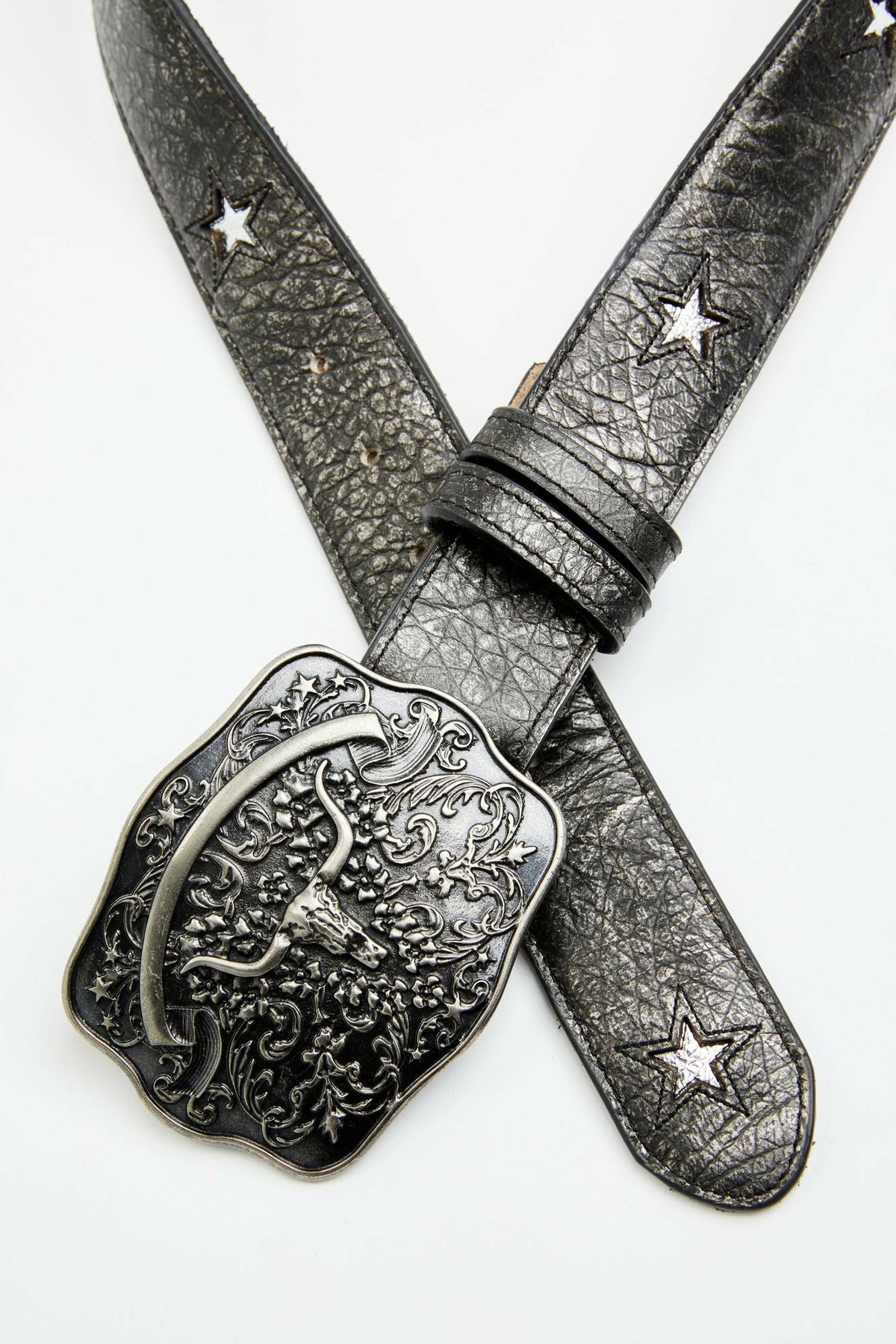 Idyllwind Cordero Longhorn Buckle And Star Cutout Belt