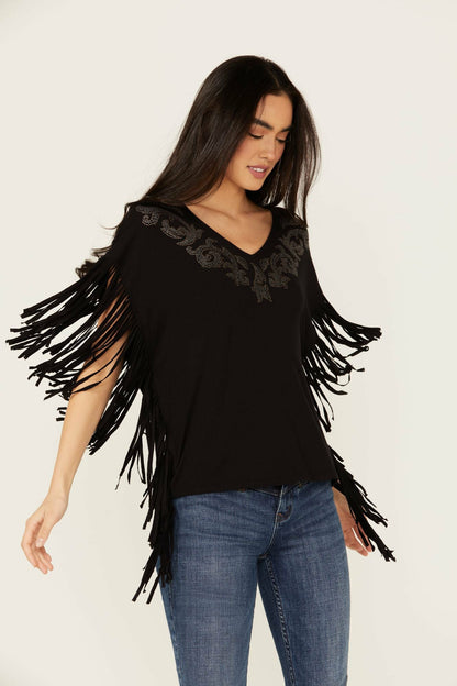 Idyllwind Milner Fringe Short Sleeve Studded Shirt