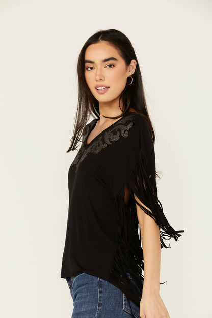 Idyllwind Milner Fringe Short Sleeve Studded Shirt