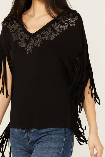 Idyllwind Milner Fringe Short Sleeve Studded Shirt