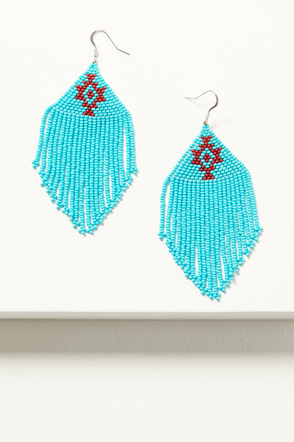 Idyllwind Quinley Turquoise Beaded Fringe Earrings