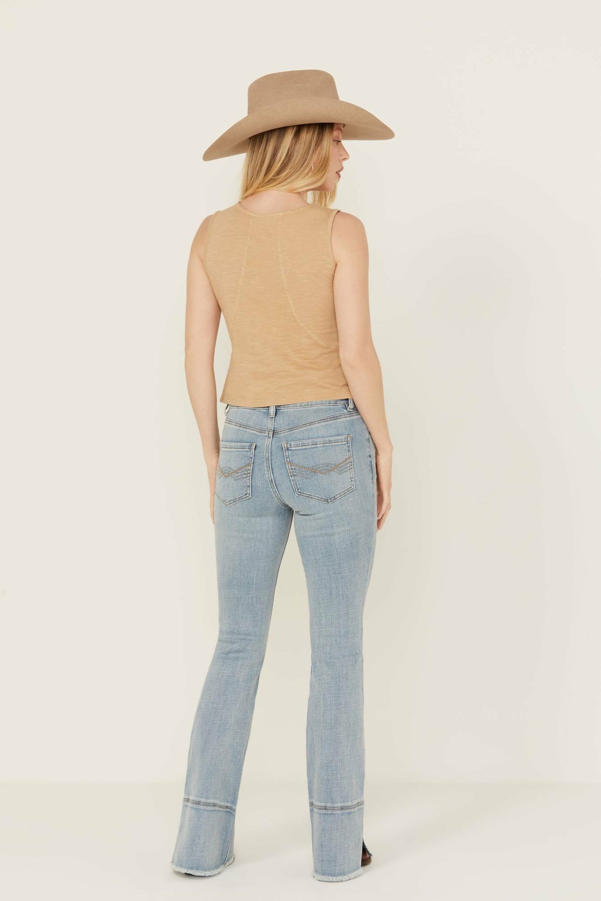 Idyllwind Medium Wash Gypsy High Rise Split Hem Bootcut Stretch Denim Jeans
