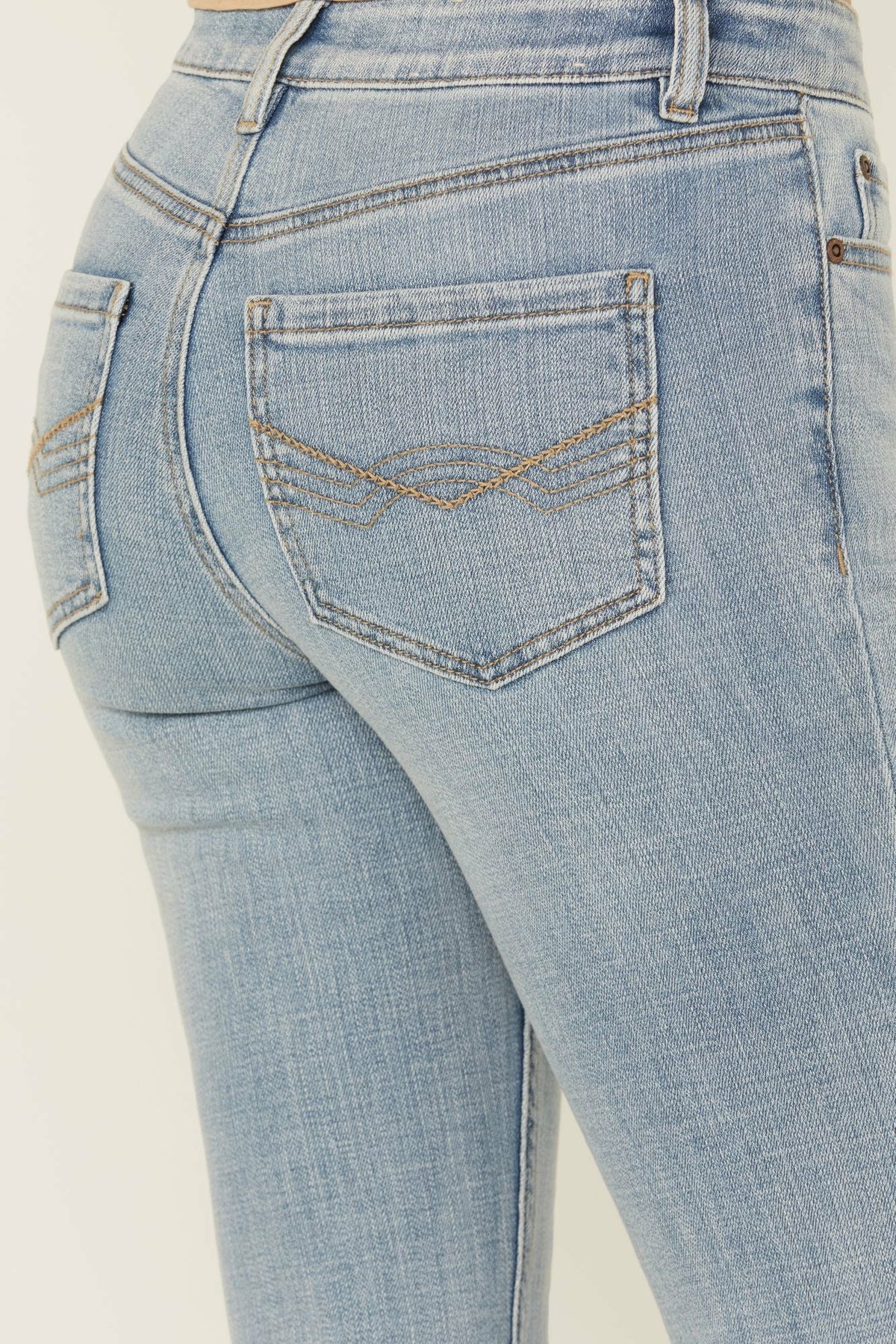 Idyllwind Medium Wash Gypsy High Rise Split Hem Bootcut Stretch Denim Jeans