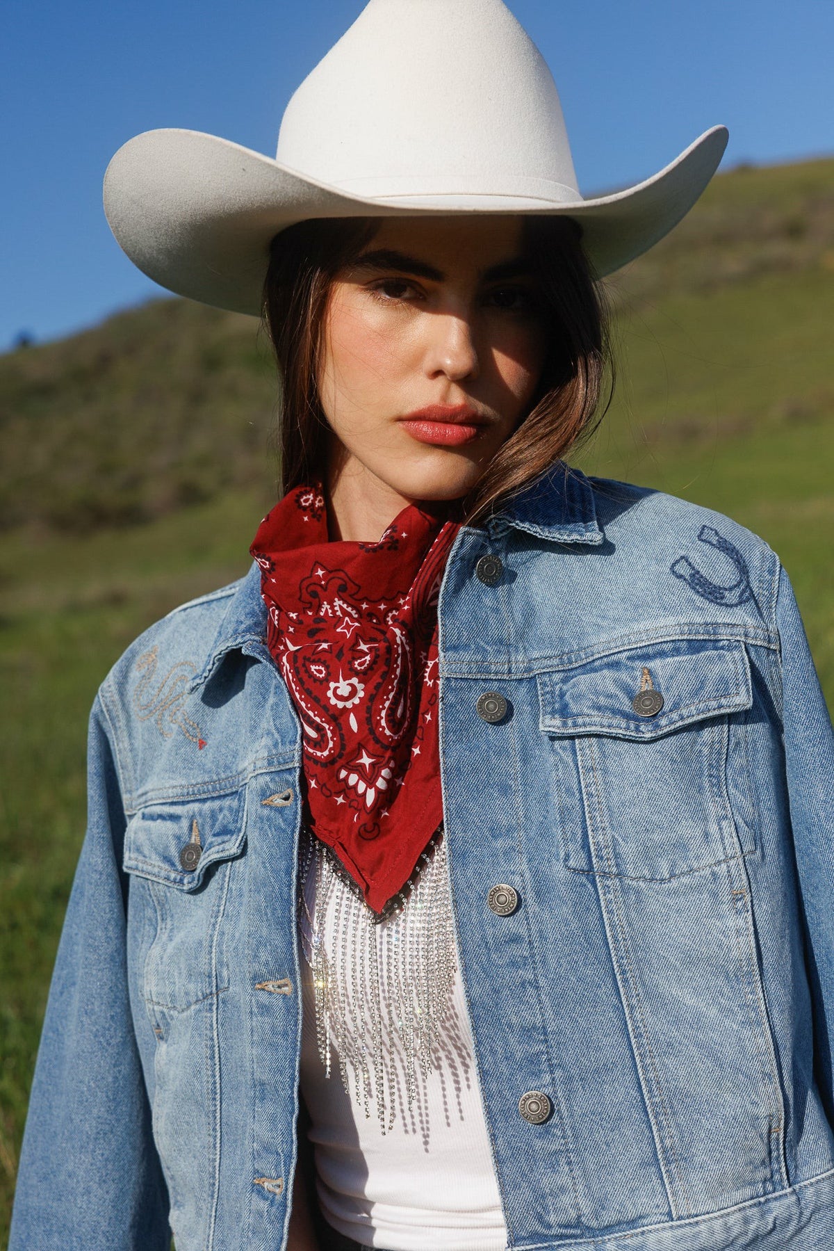 Idyllwind Abby Ann Rhinestone Fringe Bandana Necklace