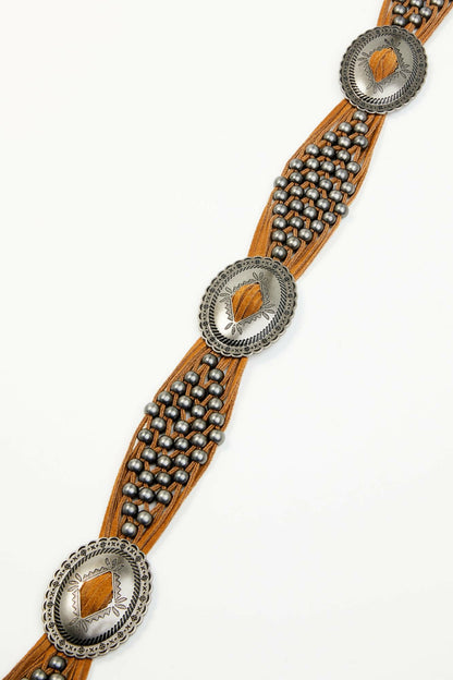 Idyllwind Addison Leather Crochet Fringe Concho Belt