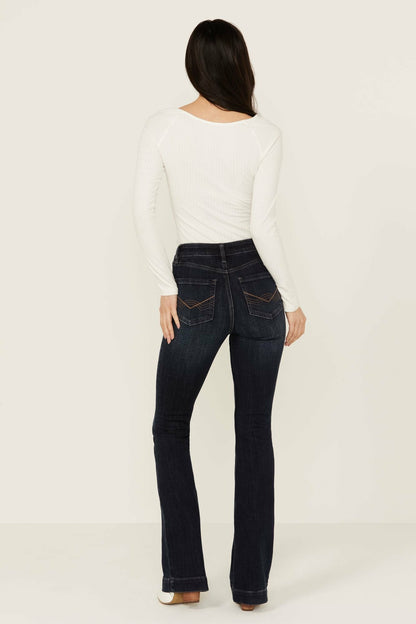 Idyllwind Regent Dark Wash Gypsy High Rise Seamed Bootcut Comfort Stretch Denim Jeans