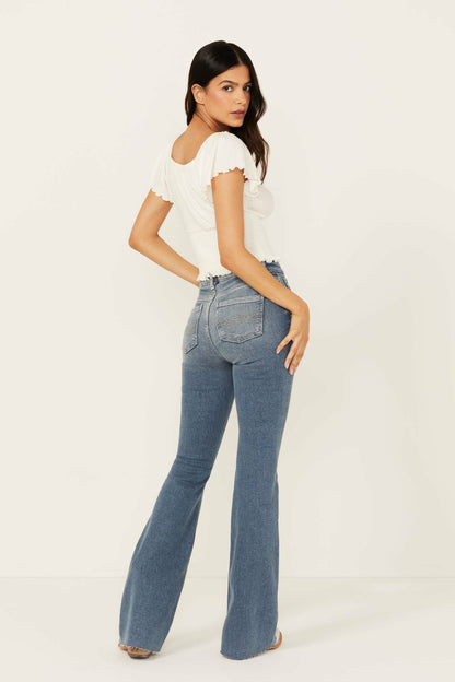 Idyllwind Barnwell Medium Wash High Rise Flare Stretch Denim Jeans