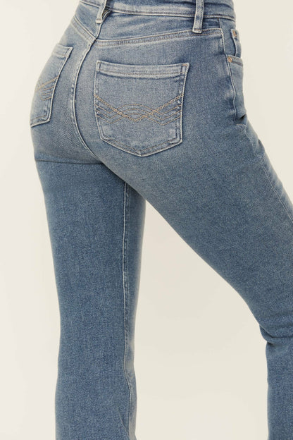 Idyllwind Barnwell Medium Wash High Rise Flare Stretch Denim Jeans