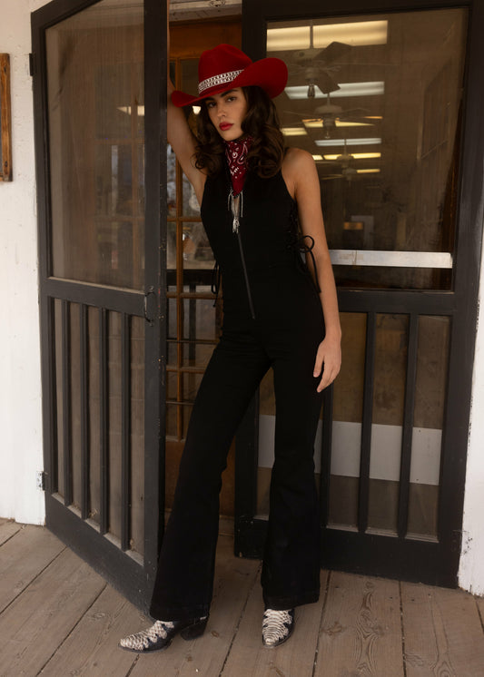 Idyllwind Lawson Stretch Lace Detail Flare Jumpsuit
