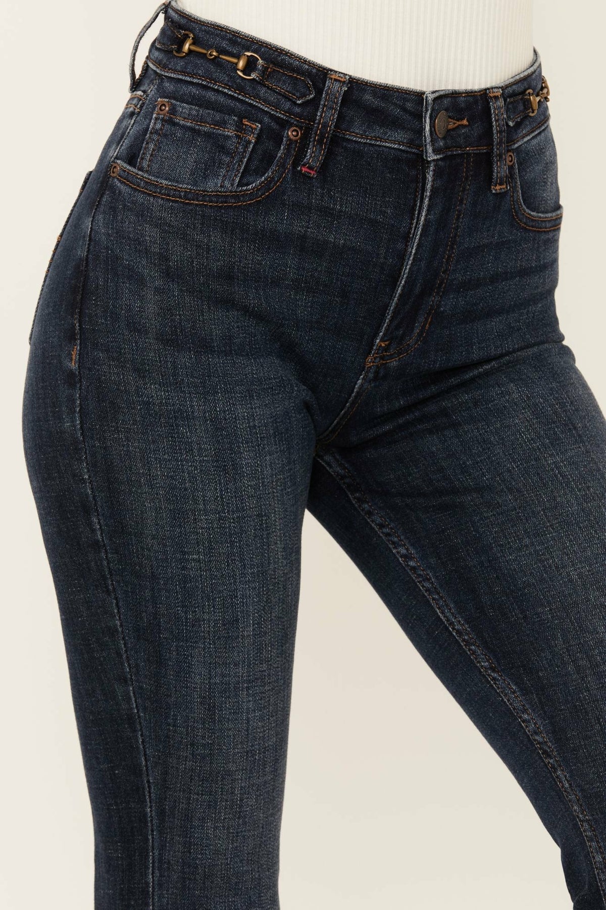 Idyllwind Hermosa Dark Wash High Rise Bootcut Horsebit Comfort Stretch Denim Jeans