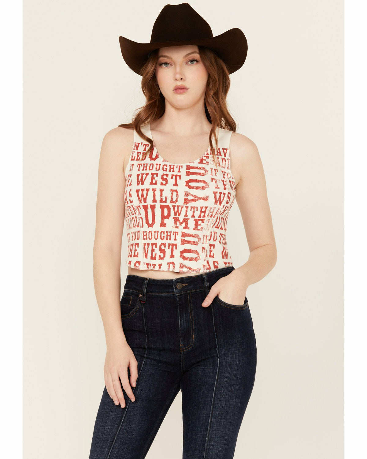 Idyllwind Rhett The West Was Wild Graphic Rib Knit Tank