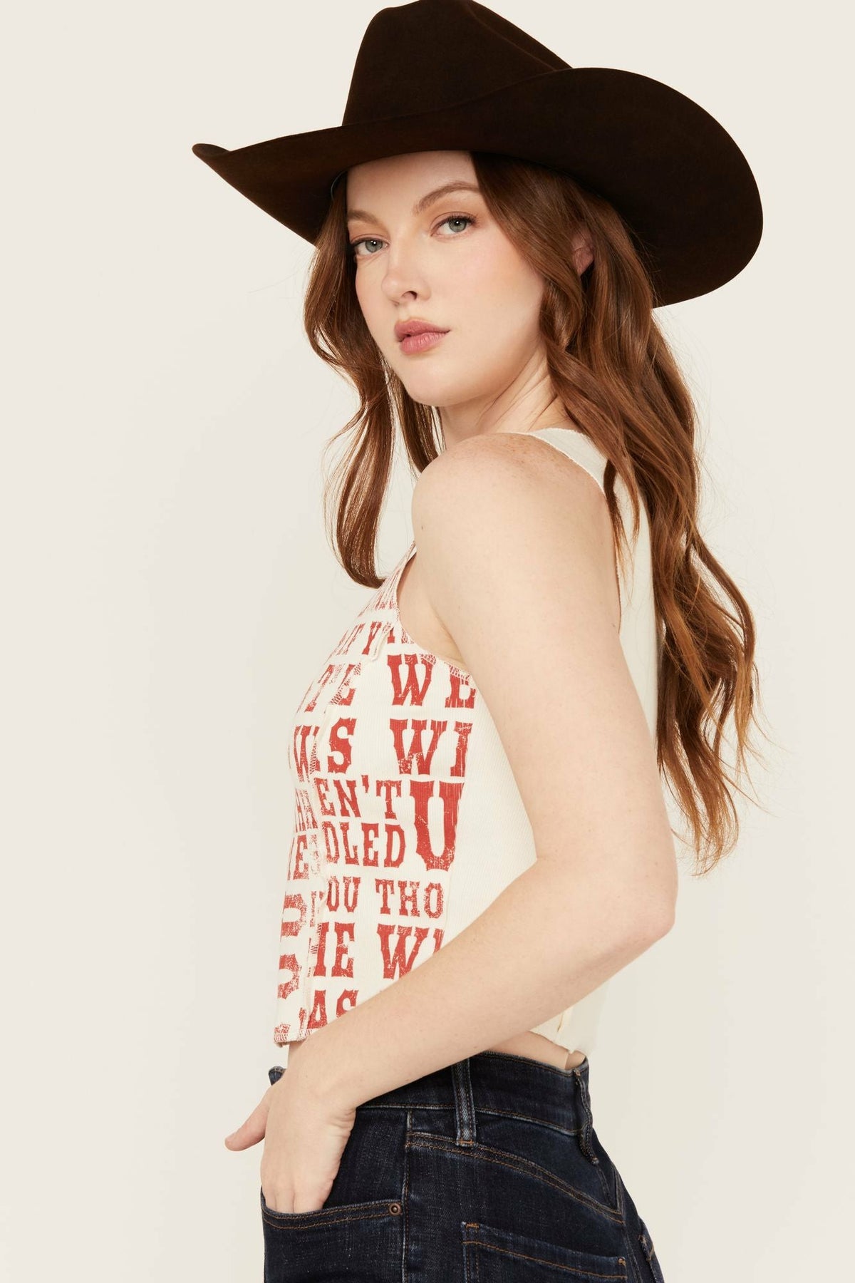 Idyllwind Rhett The West Was Wild Graphic Rib Knit Tank