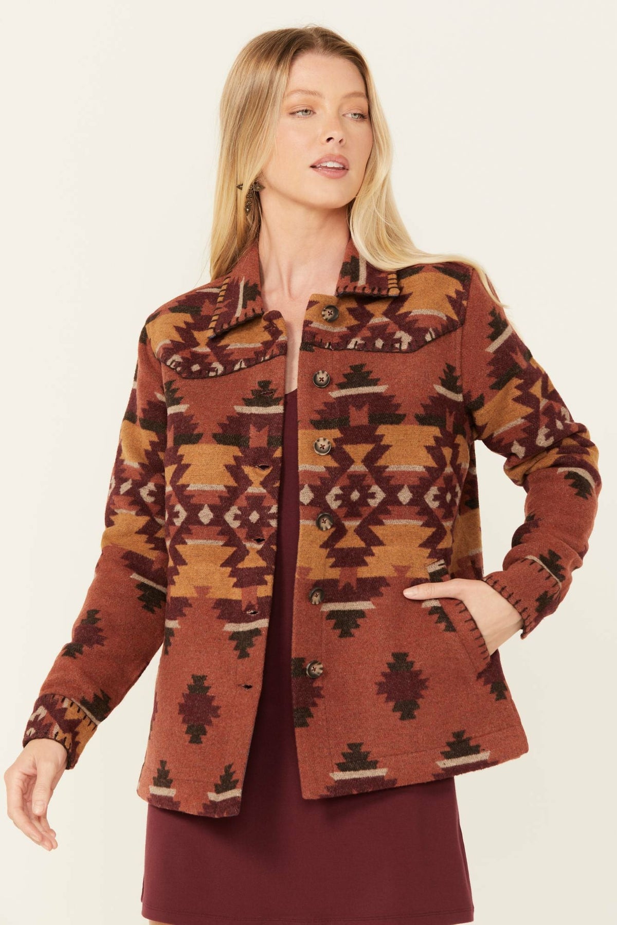 Idyllwind Lane Southwestern Print Shacket