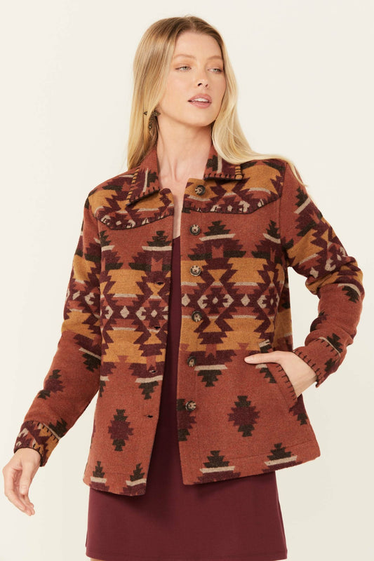 Idyllwind Lane Southwestern Print Shacket