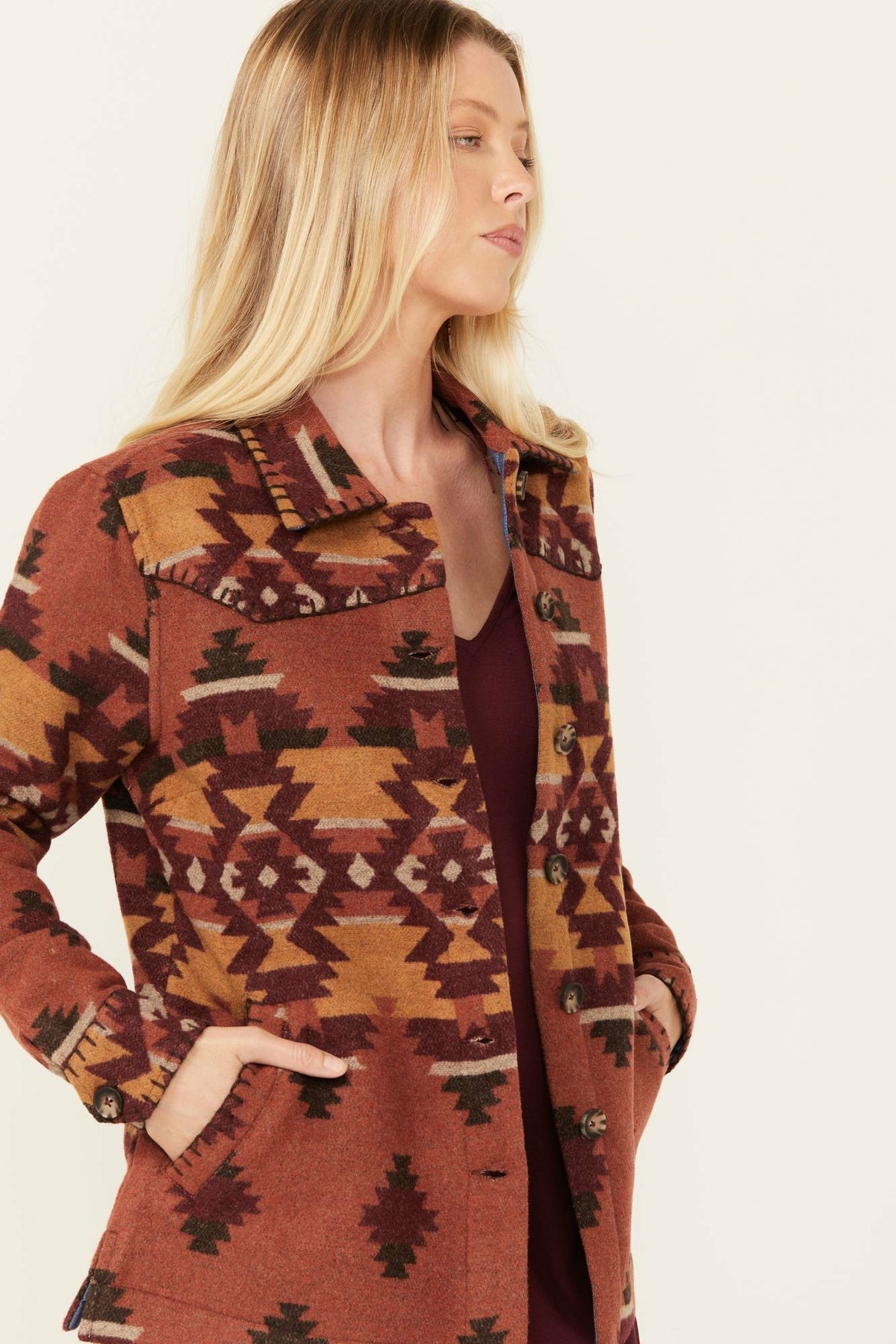 Idyllwind Lane Southwestern Print Shacket