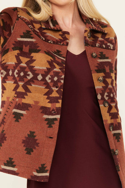 Idyllwind Lane Southwestern Print Shacket