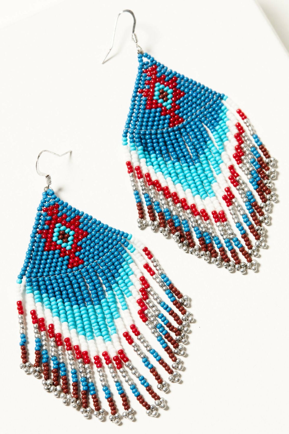 Idyllwind Blueridge Antique Seed Bead Fringe Earrings