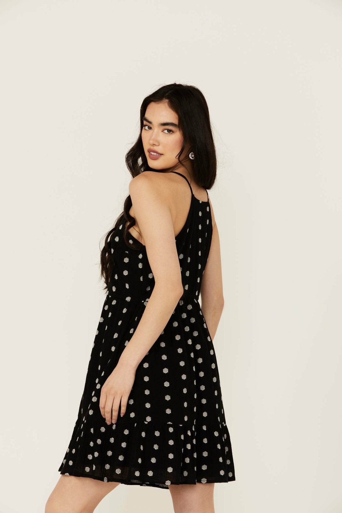 Idyllwind Zelida Embroidered Halter Neck Mini Dress