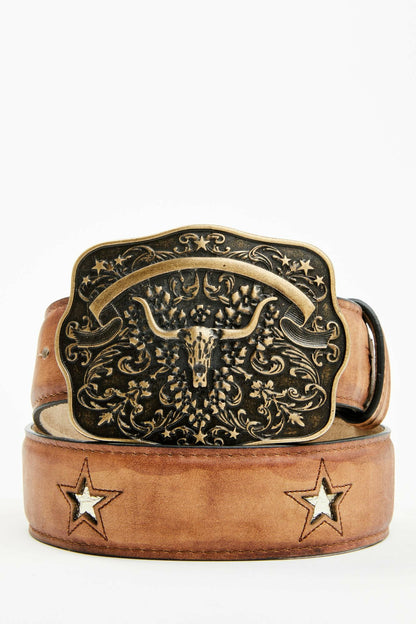 Idyllwind Cordero Longhorn Buckle And Star Cutout Belt