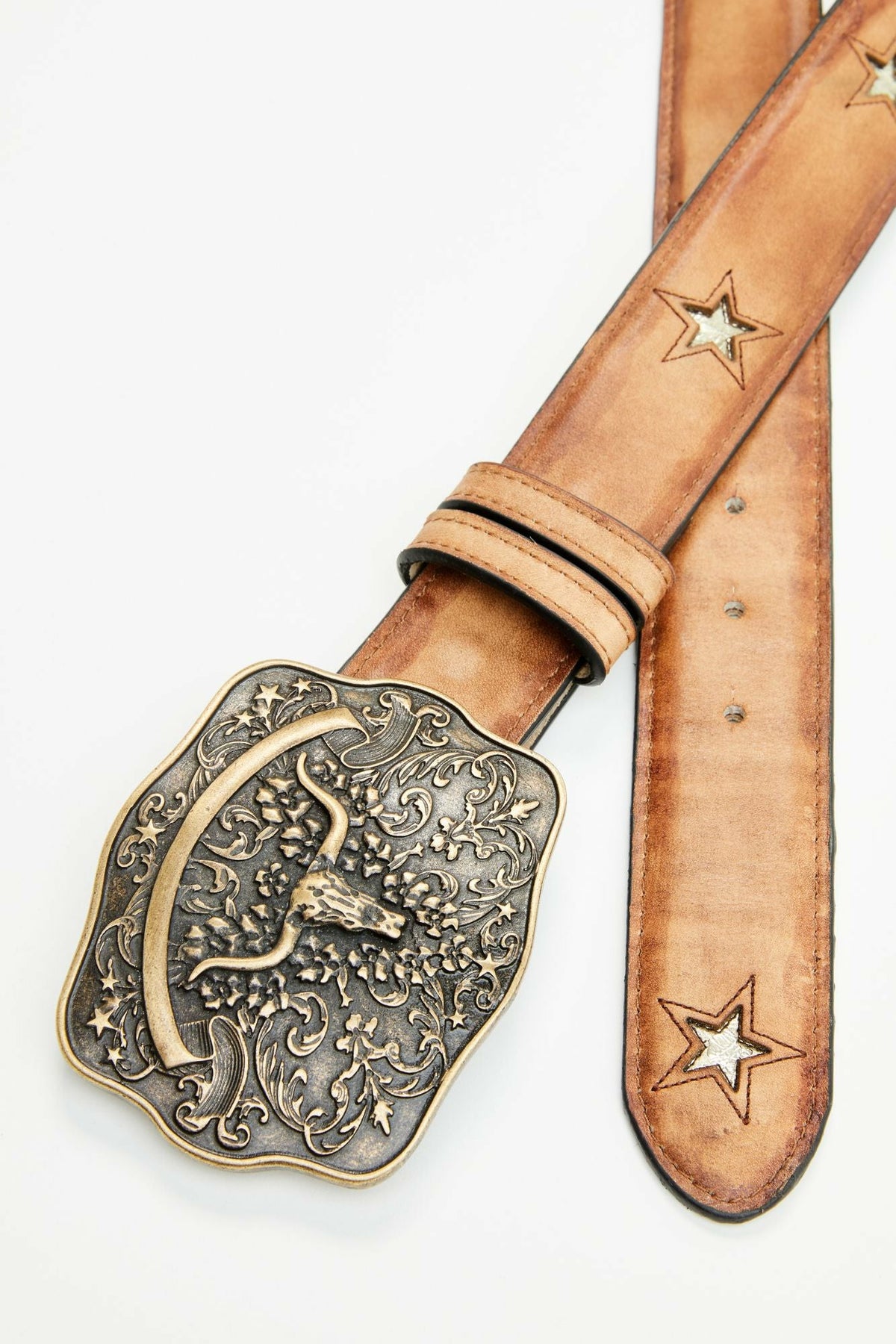 Idyllwind Cordero Longhorn Buckle And Star Cutout Belt