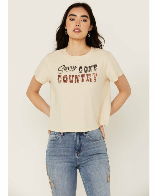 Idyllwind Sorry Gone Country Short Sleeve Cropped Graphic Tee