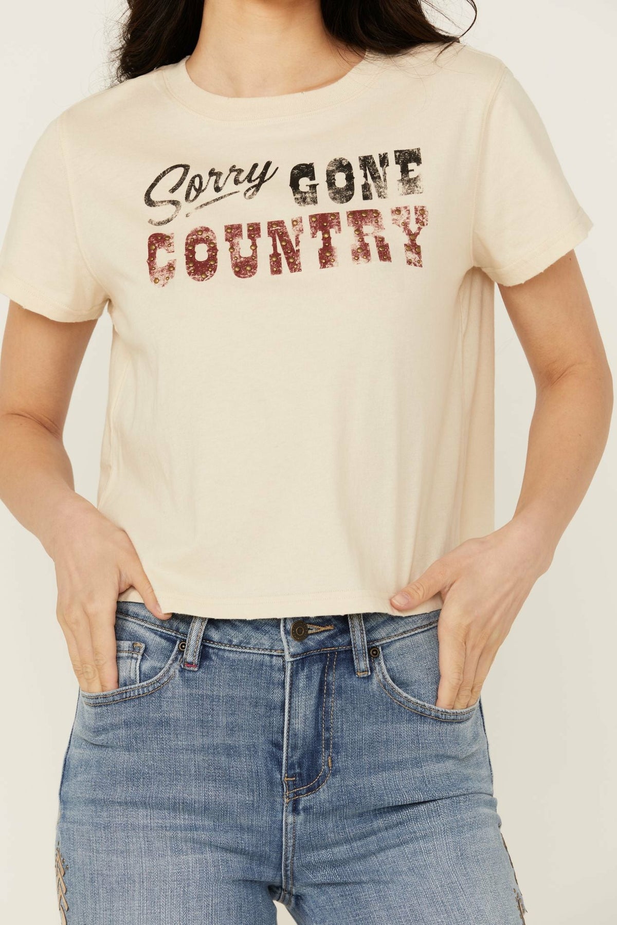 Idyllwind Sorry Gone Country Short Sleeve Cropped Graphic Tee