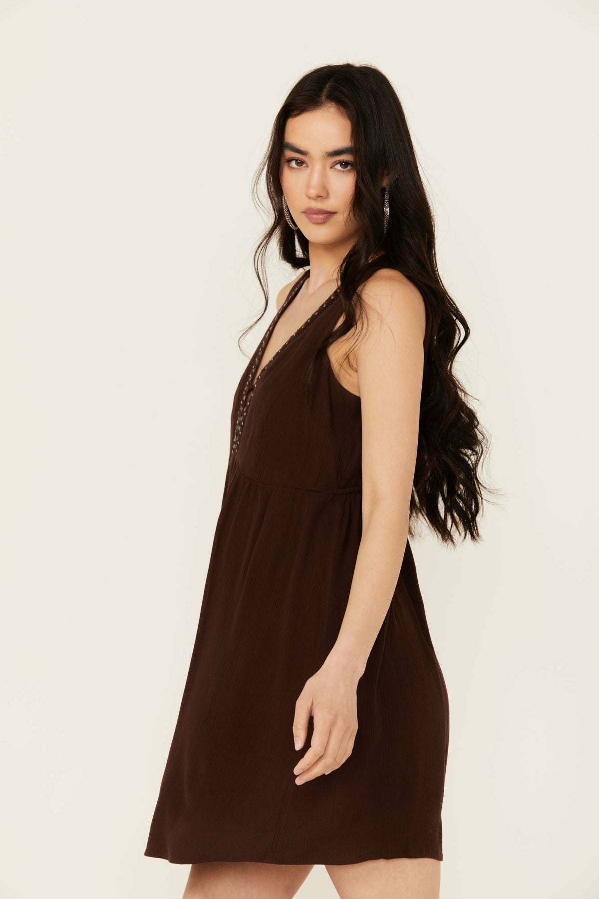 Idyllwind Winfrey Criss Cross Front Embellished Dress
