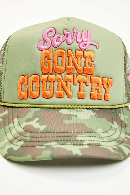 Idyllwind Sorry Gone Country Camo Print Ball Cap