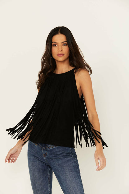 Idyllwind Madie Faux Suede Fringe Tank