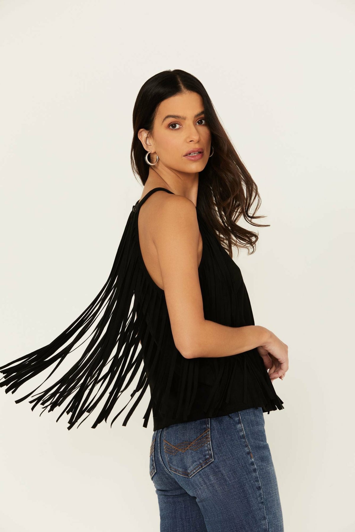 Idyllwind Madie Faux Suede Fringe Tank