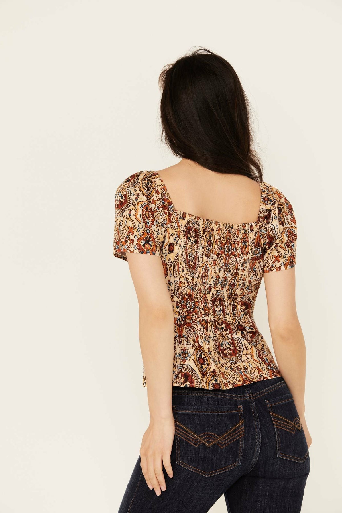 Idyllwind Slaydon Tapestry Print Short Sleeve Shirt