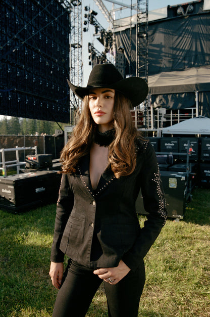 Idyllwind Burbank Embroidered and Studded Super Stretch Blazer