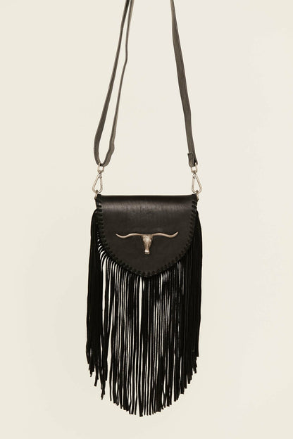 Idyllwind Esperanza Longhorn Leather Fringe Crossbody Bag